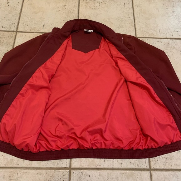 💜 Vintage VATS Sherwood Soccer Team Jacket Windbreaker Maroon/Burgundy Size L - Picture 5 of 10